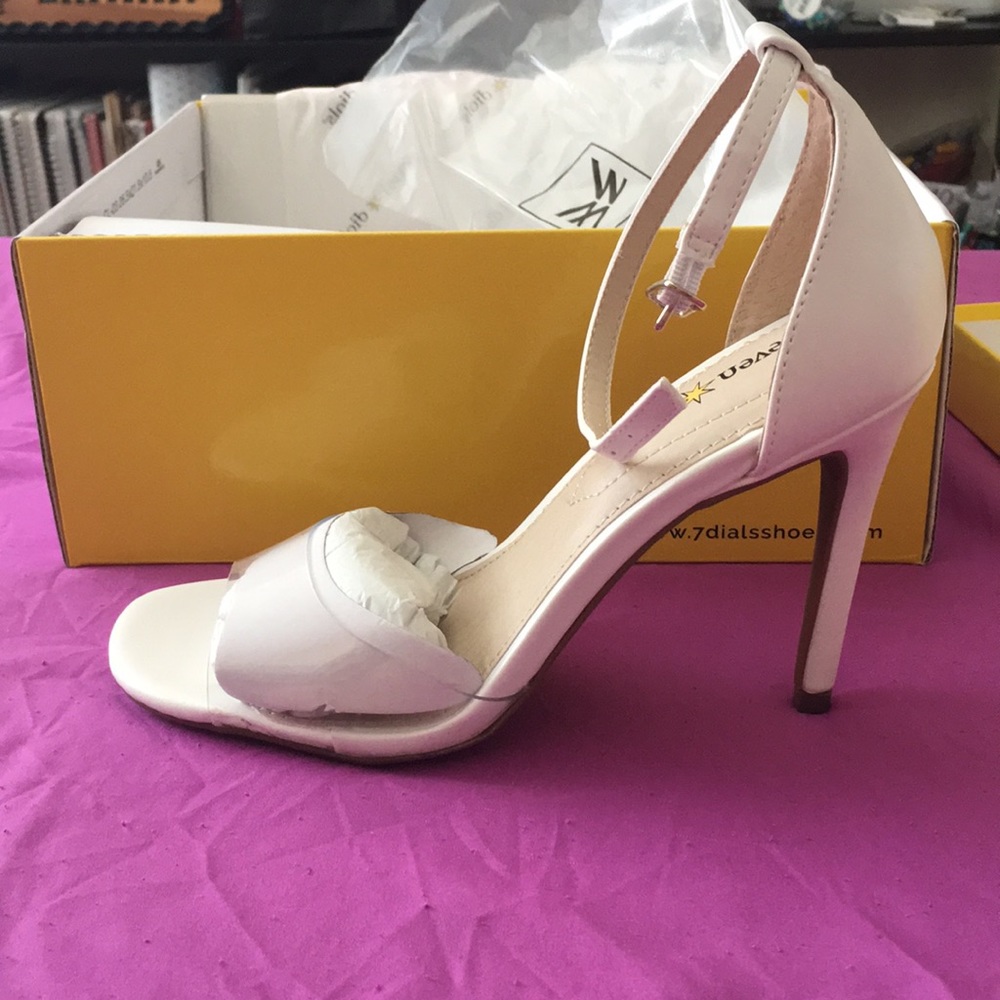 BRAND NEW WHITE HEELS